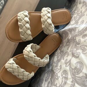 Braided Cream Sandals